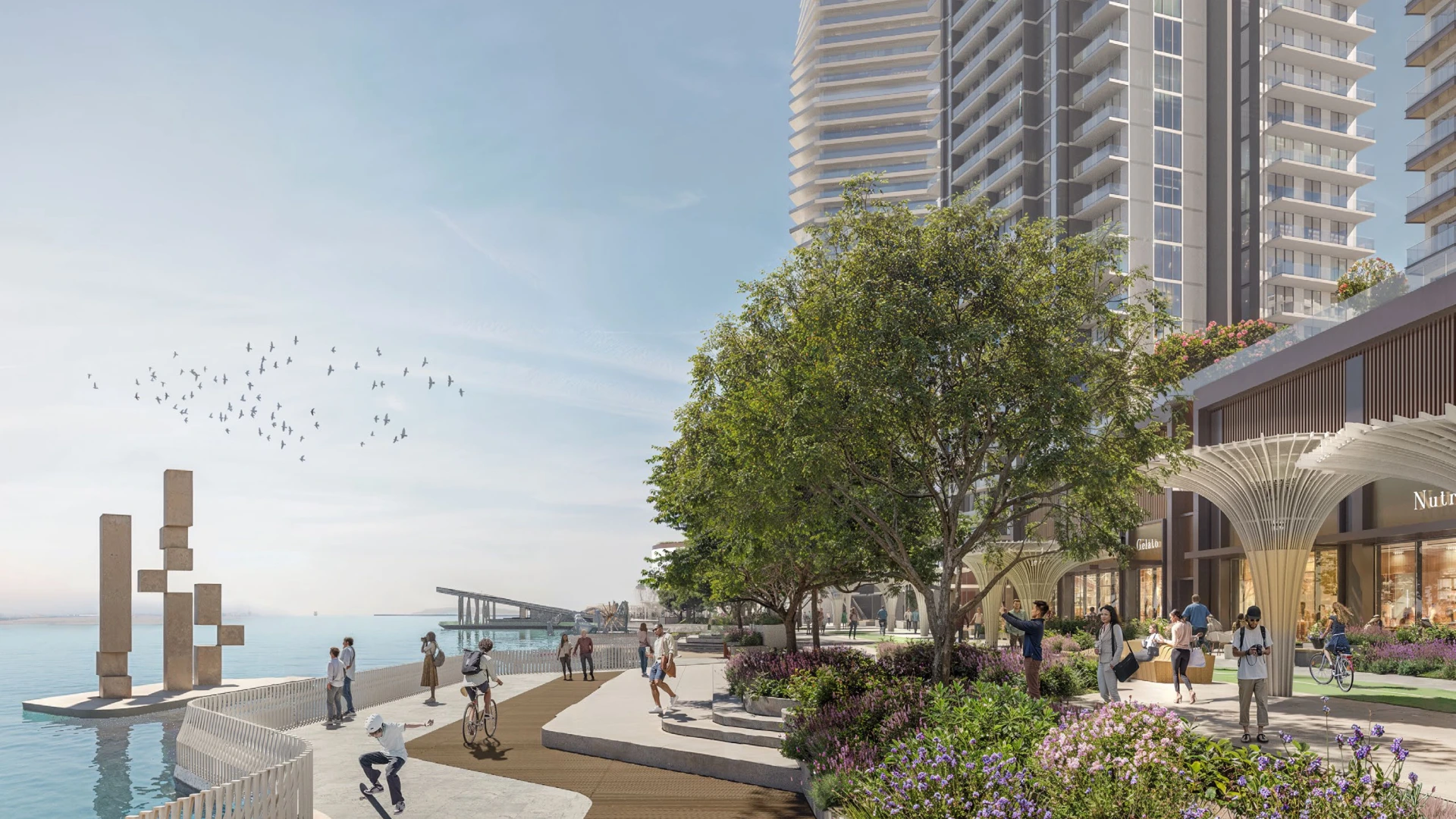 Waterfront promenade at The Artery Reem Island