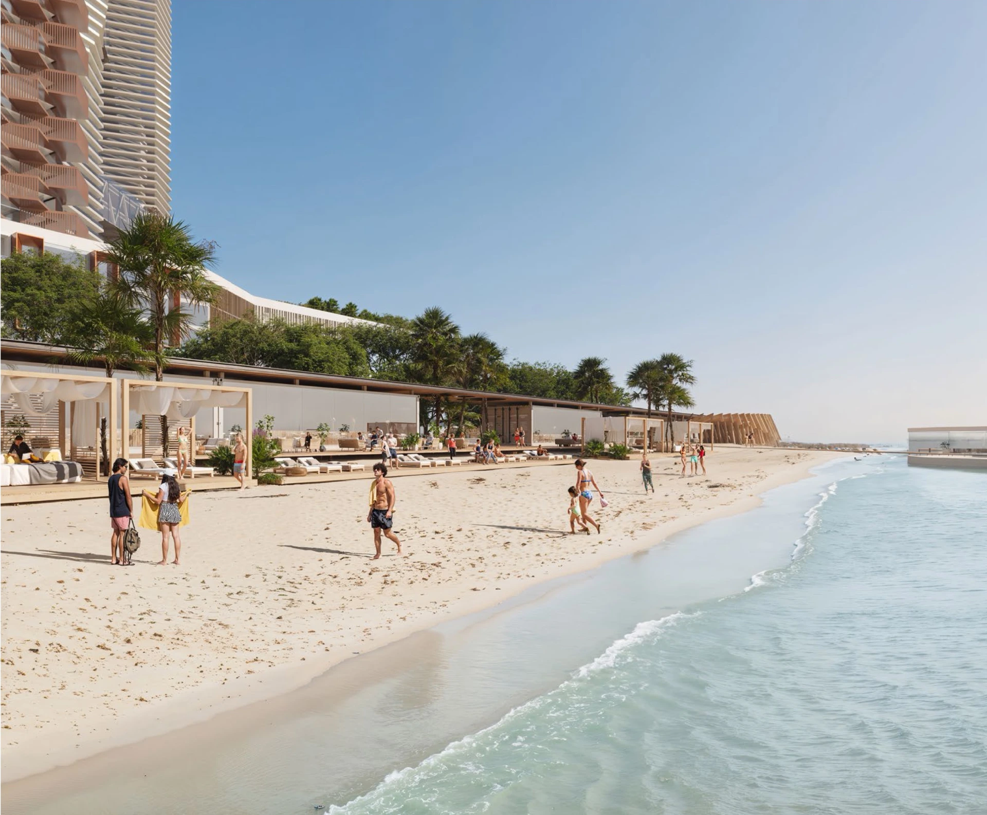 Direct beach access at The artery  Residences by Imkan